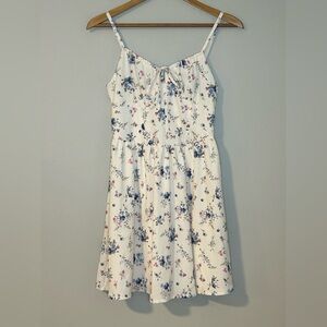Madden Girl Floral Sundress White Pink Blue Small